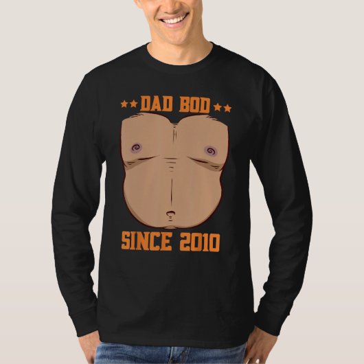 Dad Bod Since 2010 Father s Day Beer Belly T-shirt (Voorkant)