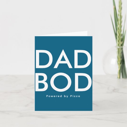 Dad Bod Wered By Zza Funny Modern Fathers Day Kaart (Voorkant)