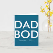 Dad Bod Wered By Zza Funny Modern Fathers Day Kaart (Gele Bloem)