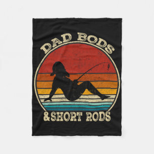 Dad Bods En Korte Hengels Funny Fishing Lovers Vin Fleece Deken