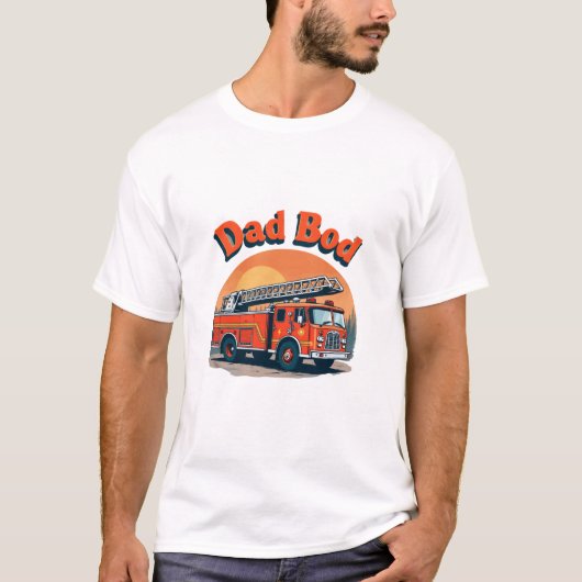Dad Body Fire Truck T-shirt - grappig (Voorkant)