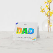 DAD Bold Boho verjaardagscadeau wenskaart Kaart (Gele Bloem)