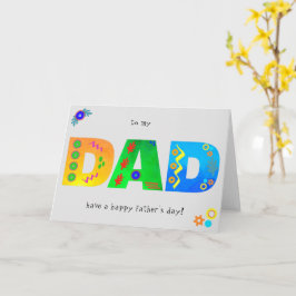 DAD Bold Geometric Boho Vaderdag wenskaart Kaart