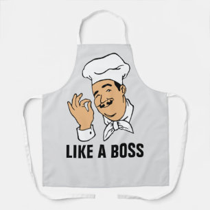 DAD BOSS CHEF MANNEN KITCHEN APRON SCHORT