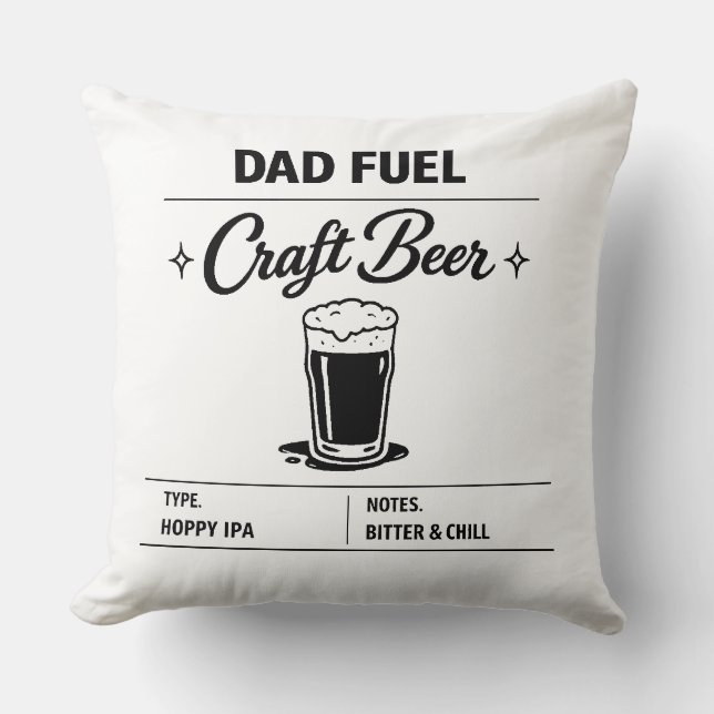 Dad Brandstof – Ambachtelijk Bier Vaderdag Kussen (Voorkant)