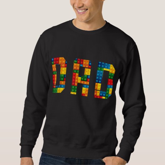 Dad Brick Builder Funny Blocks Master Builder Trui (Voorkant)