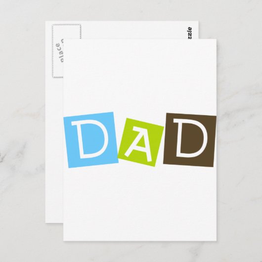 Dad Briefkaart (Voorkant / Achterkant)