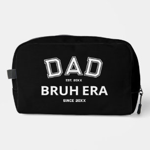 Dad Bruh Era Custom Jaar Witte Logo Zwart Toilettasje