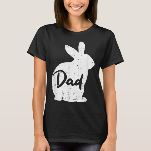 Dad Bunny Easter Day Cute Rabbit Daddy Papa Father T-shirt (Voorkant)