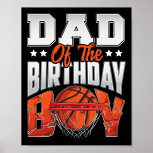 Dad Bysketbyll Verjaardag Jongen Familie Byller B- Poster