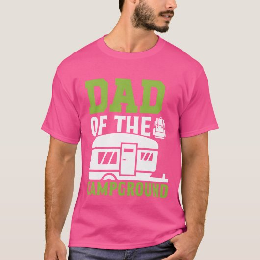 Dad Camper Camp Lover Campfire Funny Camping Fathe T-shirt (Voorkant)