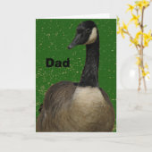 Dad Canadian Goose Vaderdag Kaart (Gele Bloem)
