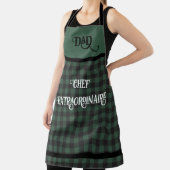 DAD Chef Extraordinaire Groen Buffalo Plaid Schort (Insitu)