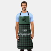 DAD Chef Extraordinaire Groen Buffalo Plaid Schort (Gedragen)