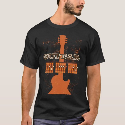 Dad Chords Musician   guitarist dad daddy Chord fa T-shirt (Voorkant)