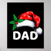 Dad Christmas Family Pajamas Matching Santa Hat Ou Poster (Voorkant)
