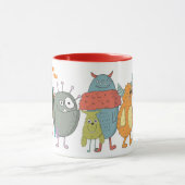 DAD Christmas PHOTO Gift Kids Cute Funny Monsters Mok (Midden)