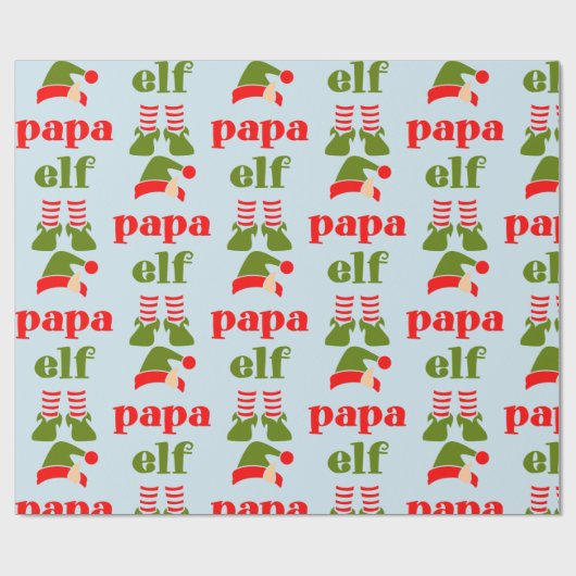 DAD CHRISTMAS WRAPPING PAPER "PAPA ELF" CADEAUPAPIER (Vlak)