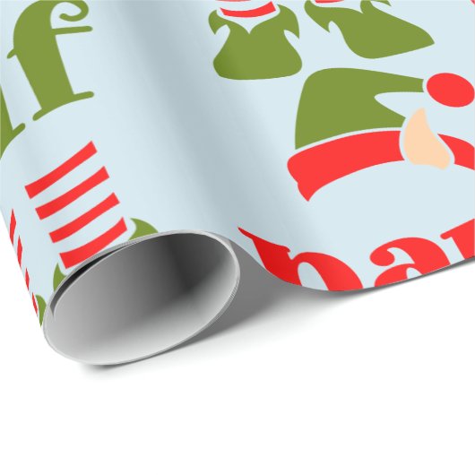 DAD CHRISTMAS WRAPPING PAPER "PAPA ELF" CADEAUPAPIER (Rol Hoek)