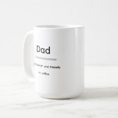 Dad Coffee Mug – Runs Smooth and Steady on Coffee Koffiemok (Voorkant links)