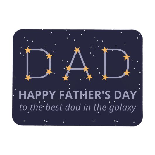 Dad Constellation Happy Vaderdag Magnet Magneet (Horizontaal)