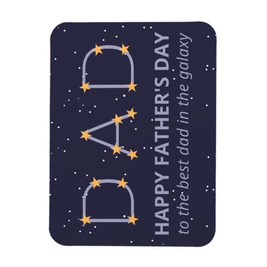 Dad Constellation Happy Vaderdag Magnet Magneet (Verticaal)