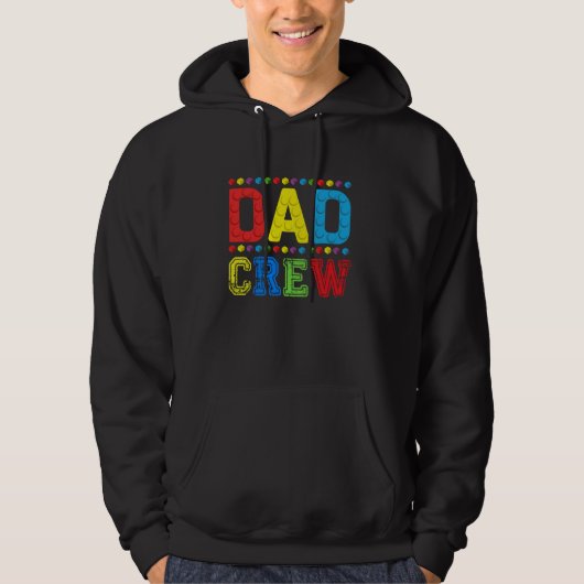 Dad Crew Building Blocks Master Builder Brick Spee Hoodie (Voorkant)