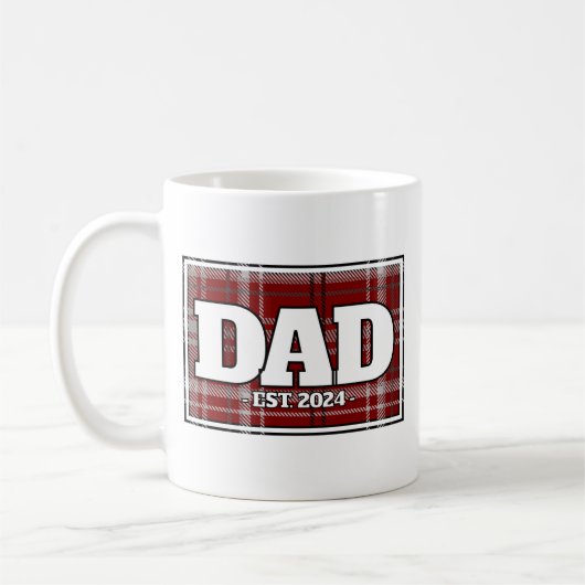 Dad Custom Plaid Mok - Cadeaus voor Vader (Links)
