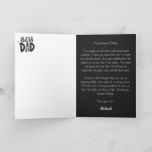 DAD Cutout 3 Foto Collage Persoonlijk cadeau Kaart (Binnen)