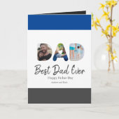 DAD Cutout 3 Foto Collage Persoonlijk cadeau Kaart (Gele Bloem)