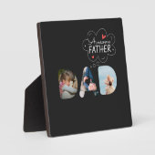 DAD Cutout 3 Foto Collage Persoonlijk cadeau Plaqu Fotoplaat (Voorkant)