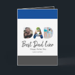 DAD Cutout 3 Photo Collage Personalized gift Kaart<br><div class="desc">custom The perfect Father's Day Card, gift your father personalized with yours foto's and text, Edit the text, and customize the funts and coconto to create your own single Father's Day cards for dad and grandpa, This modern minimalist design features a foto collage layout Instagram Foto and handten style script...</div>