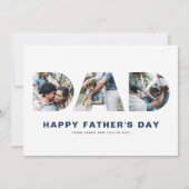 DAD Cutout Photo Collage Happy Vaderdag Kaart (Voorkant)