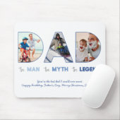 DAD Cutout Photo Collage Man Myth Legend Blue Muismat (Met muis)