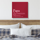 Dad Daddy Father Papa Definition Fun Burgundy Canvas Afdruk (Insitu (Slaapkamer))