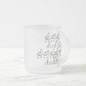 dad, daddy in sign language matglas koffiemok (Voorkant rechts)