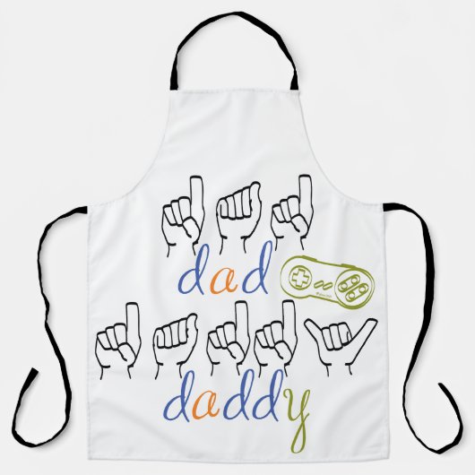 dad, daddy in sign language schort (Voorkant)