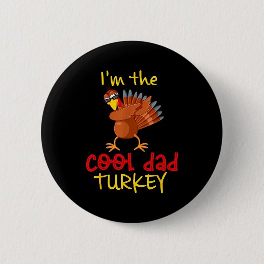 Dad Daddy Turkey Matching Family Group Thanksgivin Ronde Button 5,7 Cm (Voorkant)