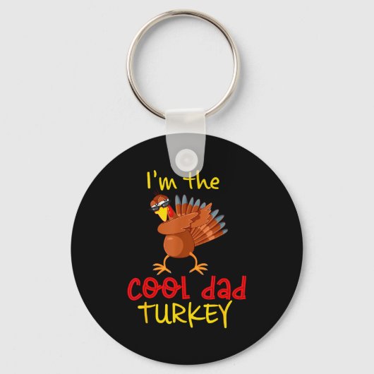 Dad Daddy Turkey Matching Family Group Thanksgivin Sleutelhanger (Voorkant)
