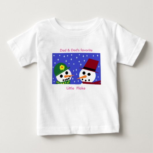 DAD & DAD'S FAVORIETE FLAKE BABY T-SHIRT (Voorkant)