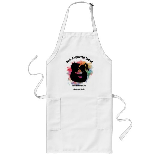 Dad-Daughter Squad - Aangepaste vader en dochter Lang Schort (Voorkant)