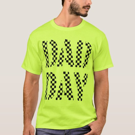 DAD DAY checkered Happy Vaderdag. T-shirt (Voorkant)