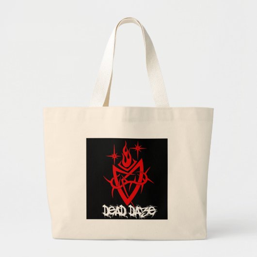 Dad Daze Tribal Heart Grote Tote Bag (Voorkant)