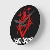 Dad Daze Tribal Heart Ronde Klok (Hoek)