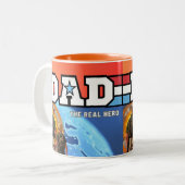 DAD: De echte held Tweekleurige Koffiemok (Voorkant links)