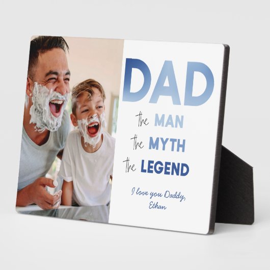 DAD de foto van de Man Migth Legend Blue gradiënt Fotoplaat (Zijkant)