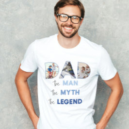 DAD de foto van de Man Migth Legend Blue gradiënt T-shirt
