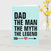 DAD DE MAN MYTH LEGEND BIRTHDAY KAART (Gele Bloem)