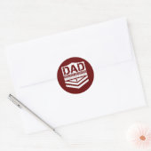Dad Dedicated And Devoted Happy Father's Day Ronde Sticker (Envelop)