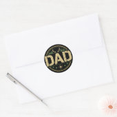 Dad Deer Hunter Bow Hunting Animal Shooting Ronde Sticker (Envelop)